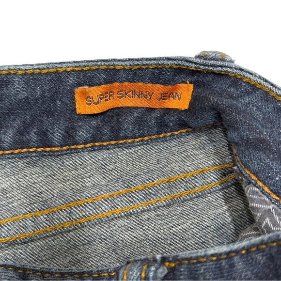 {Tory Burch} "Super Skinny Jean" Mid Rise Stretch Denim Jeans - Picture 6 of 7